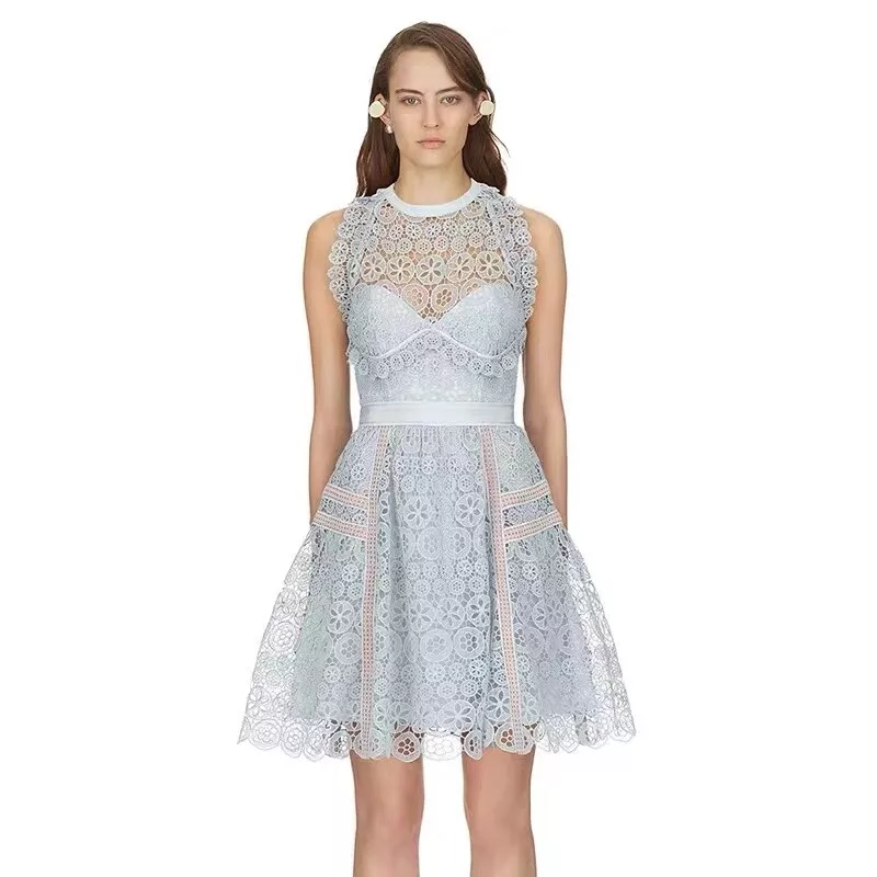 Self Portrait Floral Lace Frill Mini Halter Dress, Final Sale! | eBay