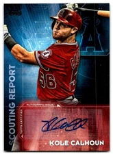 2016 TOPPS SCOUTING REPORT AUTOGRAPHS KOLE CALHOUN AUTO LOS ANGELES ANGELS