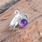 African Amethyst Gemstone 925 Sterling Silver Antique Ring Birthday Gift Jewelry