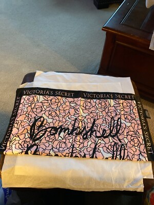 VICTORIA SECRET Fashionable Cute Square Womens Silk Scarf Pink