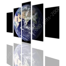 Earth From Space by Split 5 Panels | Canvas (Rolled) | 5 Panels Wall art