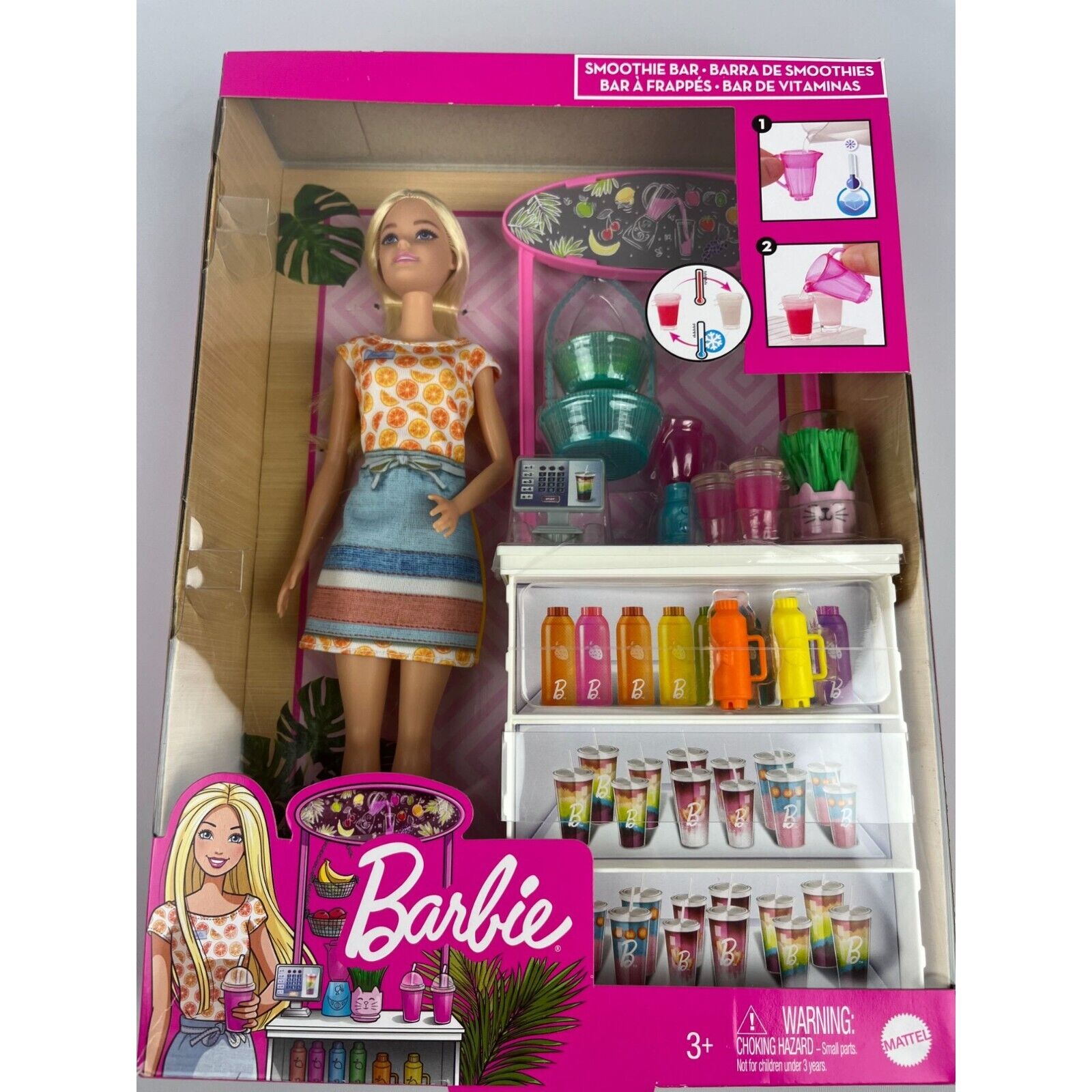 Barbie Fashion Doll & Smoothie Bar Playset with Fruit & Blender Accessories,  Blonde Hair - Yahoo Shopping