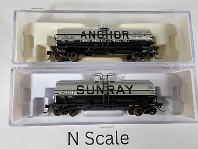 Atlas N Scale Anchor Petroleum/Sunray 11K Gal. Tank Car Runner Set (2), Diff #'s