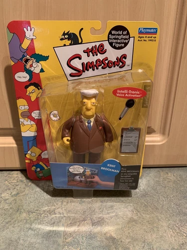 Simpsons World of Springfield Kent Brockman Figure Sealed Series 5 Playmates