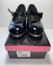 Balera Girls Black Mary Jane Tap Dance Shoes Size 2AM Style B70
