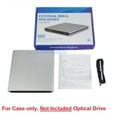 USB 3.0 SATA DVD Burner ODD HDD External Case Enclosure for 9.5mm Optical Drive