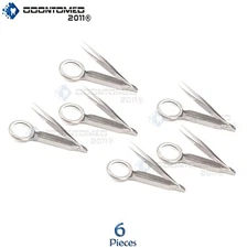 6 Magnifying Tweezers Forceps W/Magnifying Glass 3.50” EMS Surgical Instruments