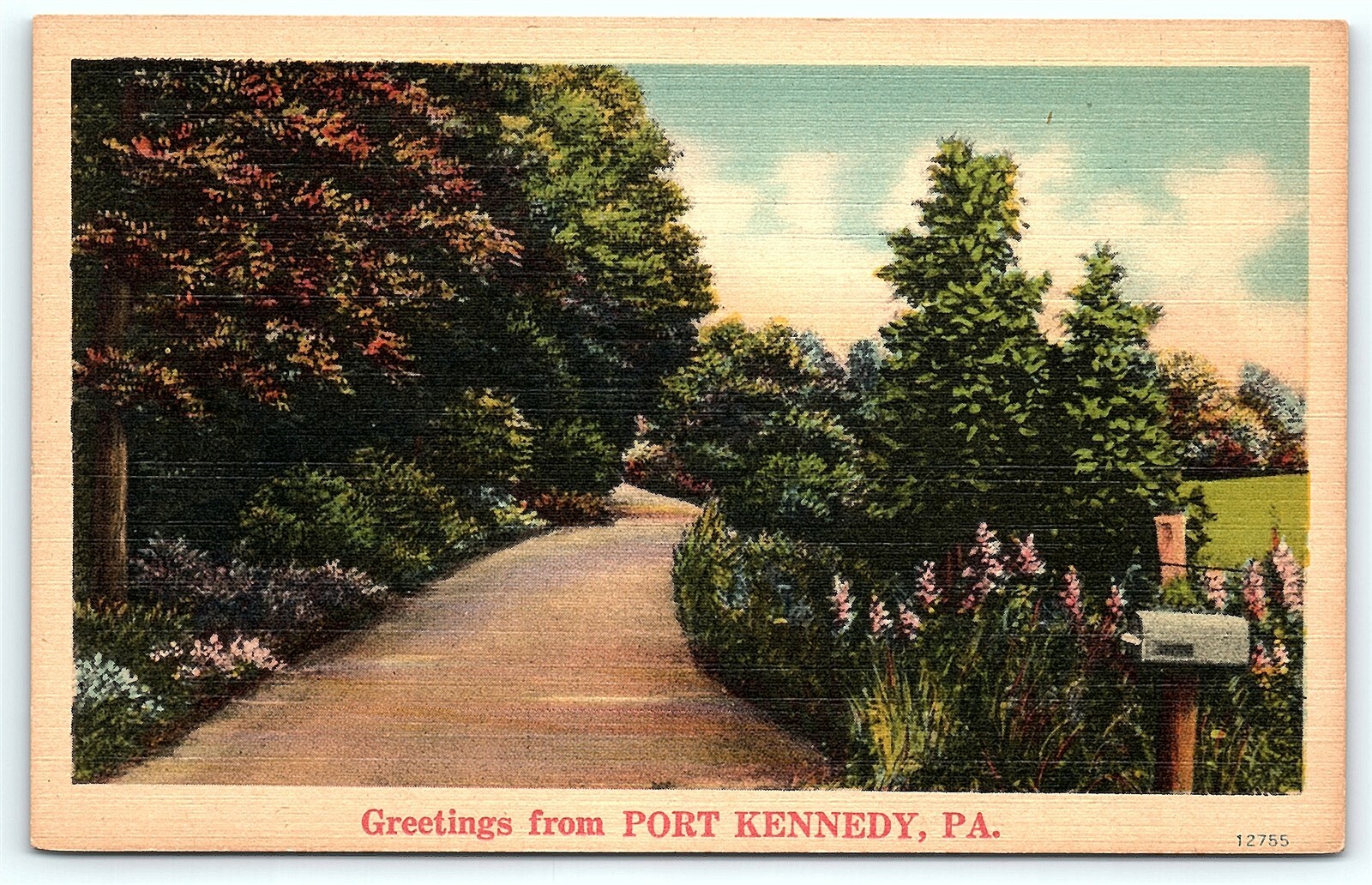 Postcard PA Greetings from Port Kennedy Pennsylvania Vintage Linen 2