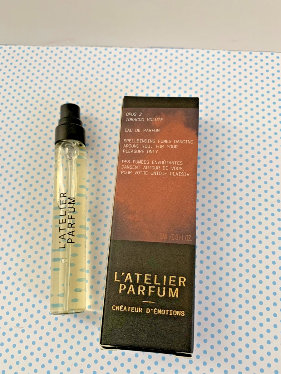 L'Atelier Parfum Tobacco Volute Eau de Parfum Spray 8ml – Travel Size /  Boxed