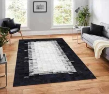 Premium Handmade Leather Rugs carpet Unique Designs for Your Home Decor 31
