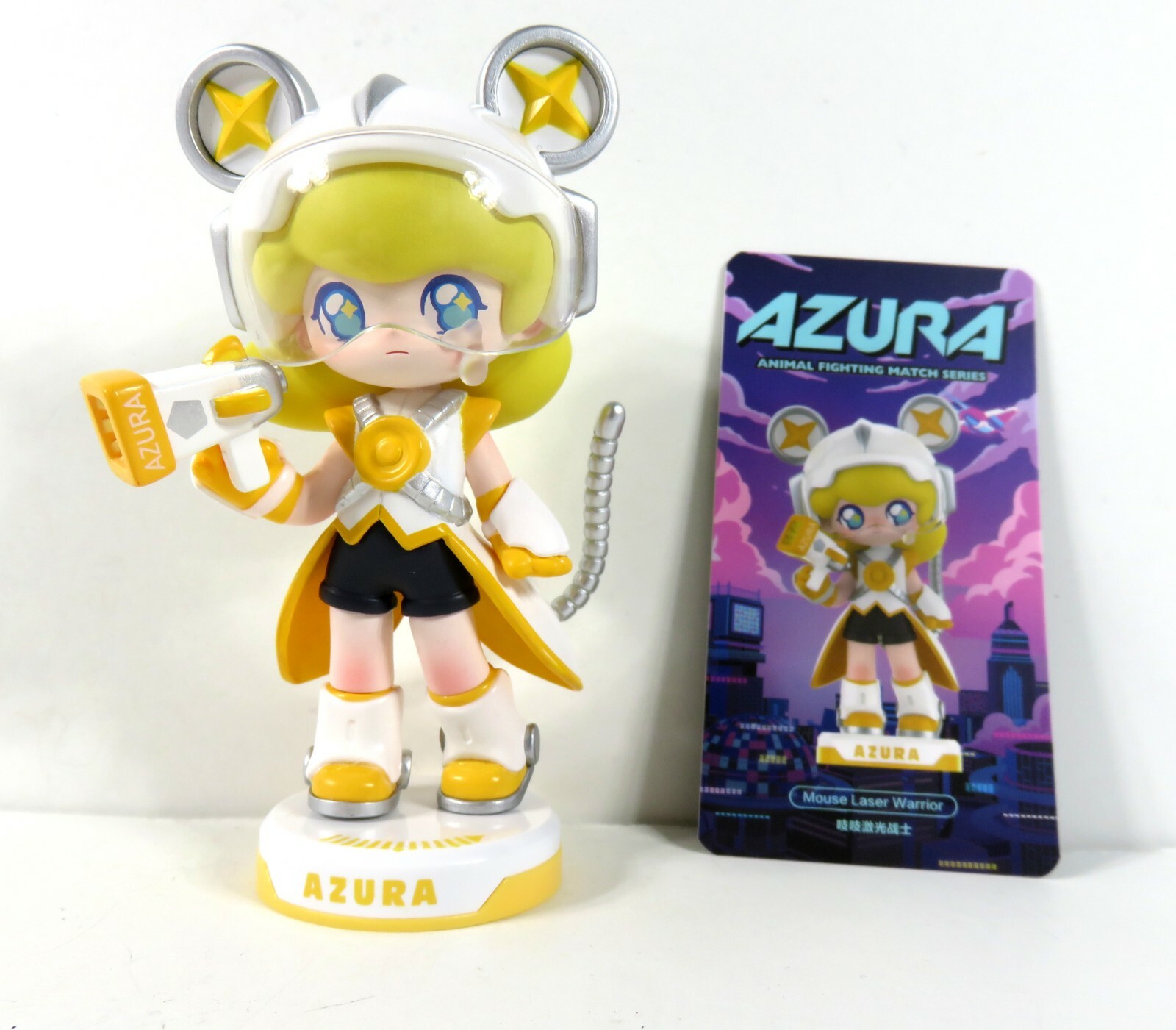 Pop Mart Azura Animal Fighting Series Mini Figure Mouse Laser Warrior NEW-image