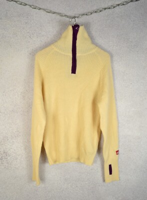 Ulvang Heavy Knit Rav Half Zip Wool Sweater Made in Norway Size L