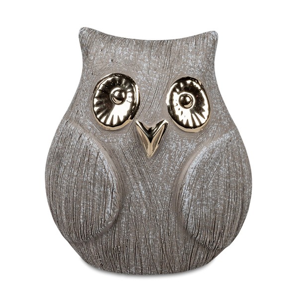 Eule 13 Cm Sand-Gold Tier Vogel Skulptur Tierfigur Formano 754455 Dekofigur-image