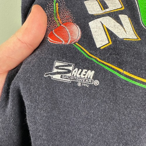 Vintage 90s Salem Sports Boston Celtics Aerial Assault AOP Black T-Shirt Sz Med - Picture 4 of 11