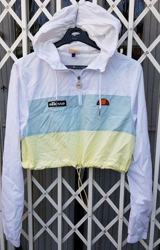 NUOVO senza etichetta ELLESSE Bianco Giallo E Verde Tuta Giacca Zip Thru  Taglia 10 | eBay