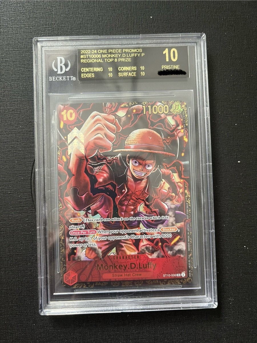 BGS 10 Black Label Monkey D. Luffy Regional Top 8 Prize ST10-006