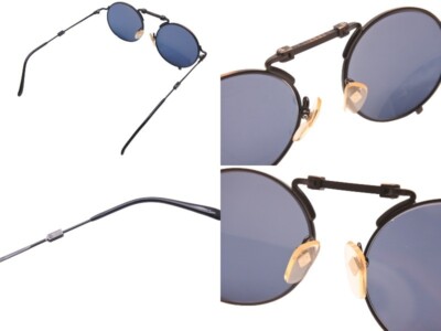 Jean Paul GAULTIER 56-9101 Vintage Metal Black Frame Smoke