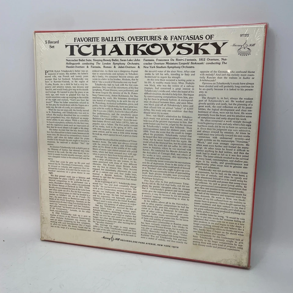 Favorite Ballets Overtures & Fantasias Of Tchaikovsky Vinyl 5xLP Box Set SEALED - Image 2 of 2