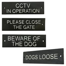 Beware Of The Dog Gate Signs CCTV Please Close the Gate Sign