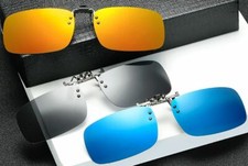 100 POLARIZED Flip Up ClipOn Sunglasses Blue Fishing Driving UV UVB