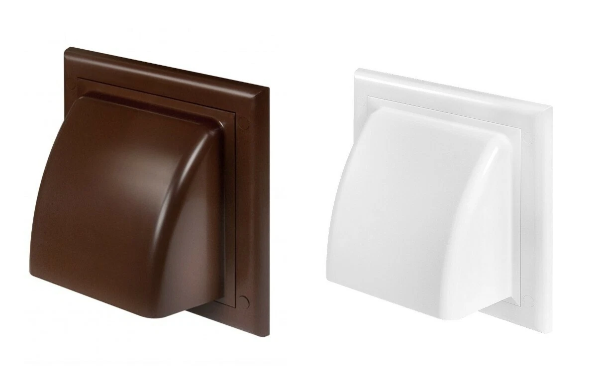 Cowled Gravity Flap Wall Outlet Non-Return Valve Cowl Duct Cover Air Vent  Grille | eBay
