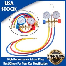 3ft A/C Diagnostic Manifold Gauge A/C Tool Kit Aircondition Charging Service