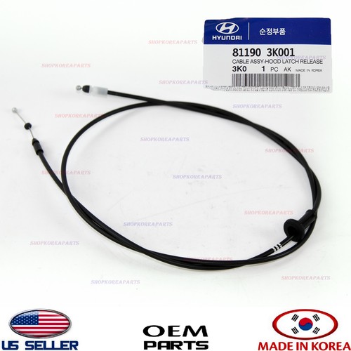 HOOD RELEASE CABLE LATCH REAR GENUINE!!! HYUNDAI SONATA 20062010