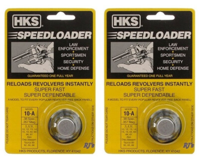 2 Pack HKS 10-A Speed Loader .38/.357 Taurus Rossi Wesson SW 6 Round Free Ship!!