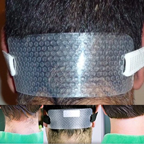 CAPELLI COLLO GUIDA TAGLIO NUCA BIANCO TRASPARENTE ELASTICO UOMO jd - Immagine 4 di 4