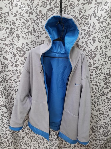 Vintage 90’s Nike Reversible Winter Coat Jacket Size XL Blue & Gray New No Tags - Picture 9 of 13