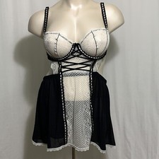 Torrid Lingerie Lace French Maid Apron Skirt Costume Halloween Plus 3 22 24