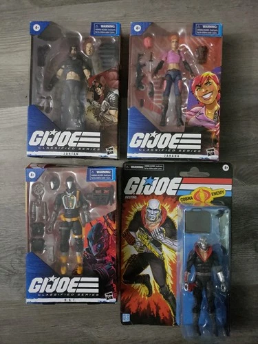 GIJOE Classified Zartan, Zarana,BAT and Retro Card Destro