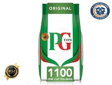 PG Tips Original | Black Tea Bags Bulk | One Cup- 1100 Plant Based Biodegradable 0.02 per strip