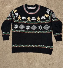 Aldi Gear Unisex XL Christmas Holiday Sweater Logo Limited Edition Black
