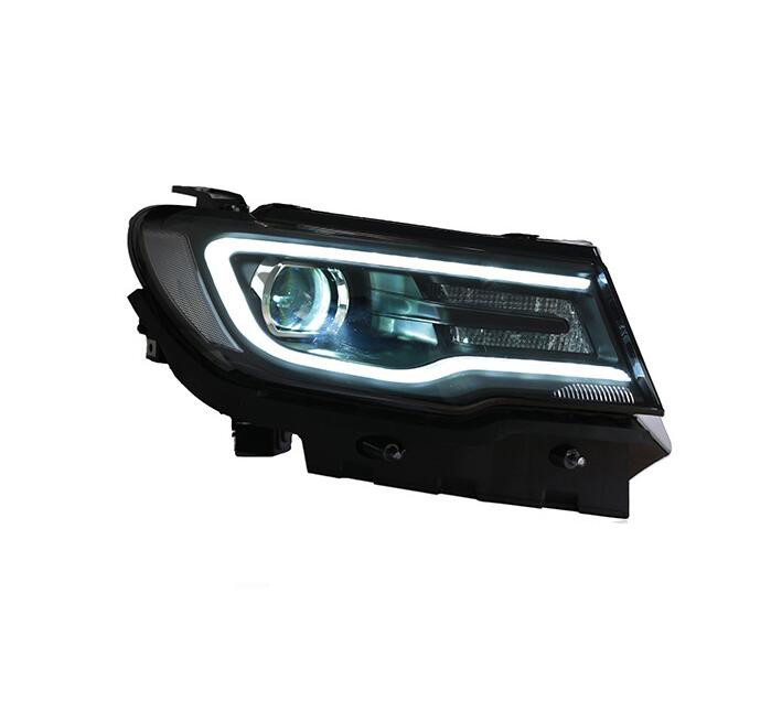 1Pair Led Car Headlight DRL Headlamp Assembly For 2017-2019 Jeep Compass