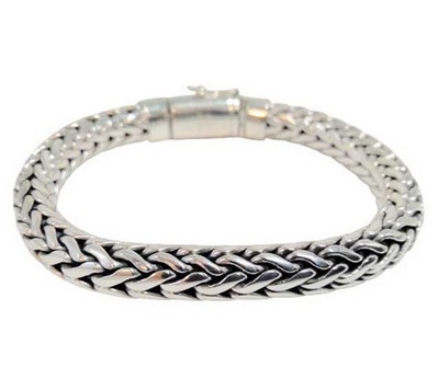 Handwerklich handgefertigt Sterlingsilber Herren Tulang Naga Armband, 7-1/2'' Passform