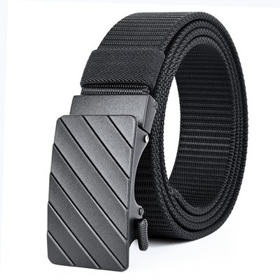 Big and Tall Size 47'' to 71'' Mens Black Automatic Ratchet Buckle