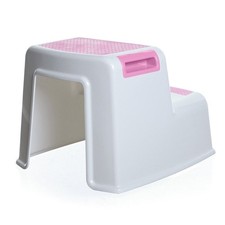 Toddler 2 Step Stool Lightweight Non-Slip Portable Easy Grip Handles Kids New
