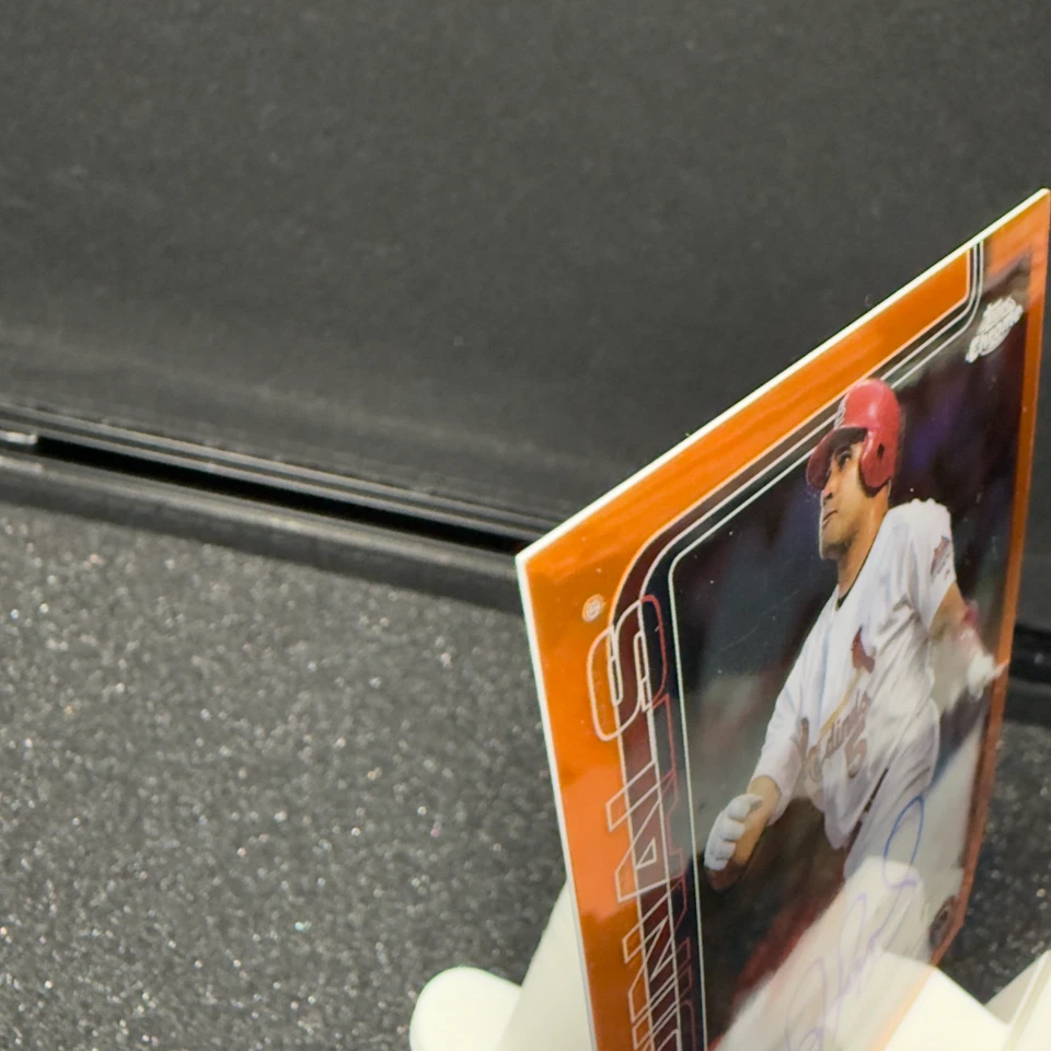 2025 Topps Chrome Albert Pujols оранжевая переливающаяся карточка с автографом 13/15 HOF SSP - Изображение 4 из 4