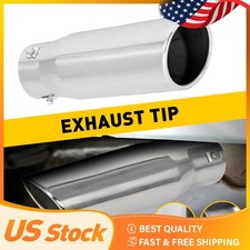 8.5 Outlet Car Exhaust Tip Pipe Muffler Tail Throat Pipe Stainless Steel Silver 8.5 Outlet Car Exhaust Tip Pipe Muffler Tail Throat Pipe Stainless Steel Silver