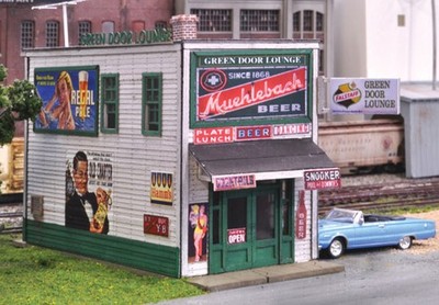 Blair Line 2008 HO Scale Green Door Lounge Laser-Cut Wood Kit - 2
