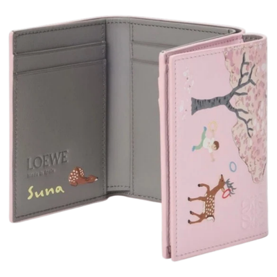 Loewe x Suna Fujita Trifold Wallet Nappa Calfskin Deer Motif Japan