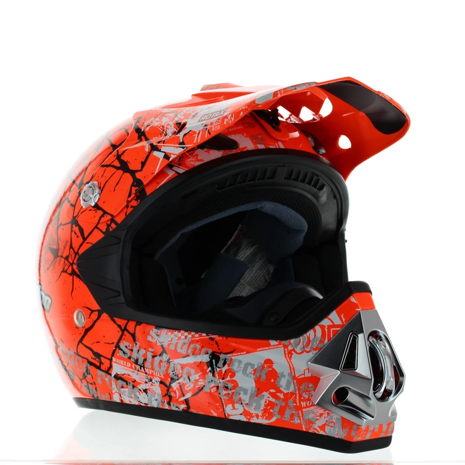 BRP Nuevo OEM Ski-Doo Snowcross Rebellious Naranja Gráfico Casco X-S, 4473610212 Foto 2 de 4