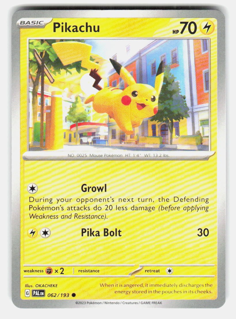 Pokemon TCG Pikachu Paldea Evolved 062/193 Common NM