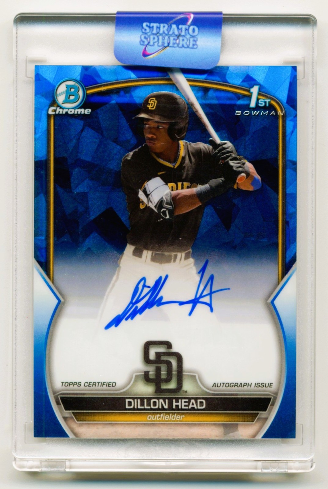 2023 Bowman Draft Sapphire 1st Bowman Auto /199 Dillon Head #CDA-DHE Padres RC