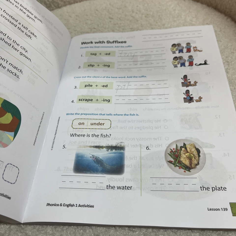 BJU Bob Jones Phonics and English 1 Activities 1st grade 4th Edition - Image 4 of 4