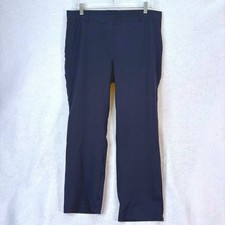 Quince Ultra-Stretch Ponte Straight Leg Pants Navy Blue XL Professional Workwear