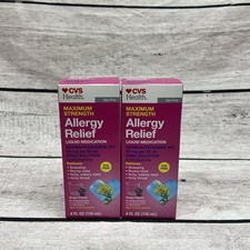 CVS Health Liquid Allergy Relief Maximum Strength 50 mg per 20 ml - Lot of 2