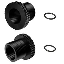 TFFUAM 2 Pack Thread Protector 1/2-28 to 1/2 x 28 convert 5/8 x 24, Black