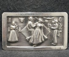 XC25134 VINTAGE 1970s  MAN  WOMAN SQUARE DANCING  WESTERN EVENT BELT BUCKLE